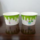 使い捨て可能な習慣によって印刷されるアイス クリームのコップ、ふたが付いているペーパー アイス クリームのコップ