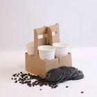 環境友好的で使い捨て可能なコーヒー カップのキャリアのコーヒー クラフト紙のカップ・ホルダー