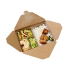 使い捨て可能な昼食ペーパー テークアウト箱の食品包装のクラフト紙箱