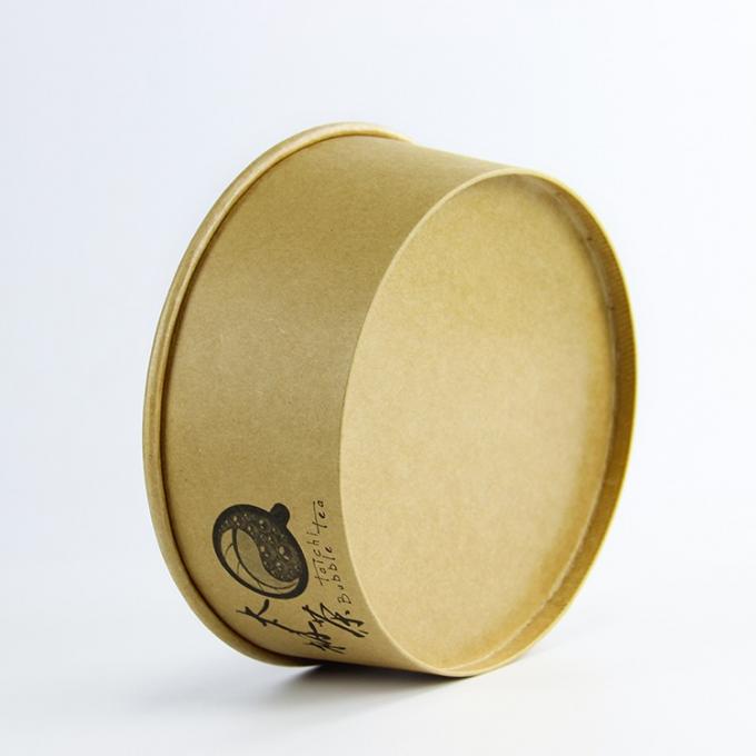 1300mlクラフトPLAプラスチックふたが付いている生物分解性サラダ ペーパ ボール 1