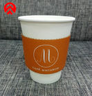 熱い飲み物のペーパー コーヒー カップはフル カラー飲料のコーヒーBobaの茶Cmykにスリーブを付けます