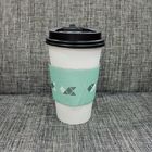 食品等級の波形のクラフト紙とのコーヒー紙コップの袖の注文のロゴ