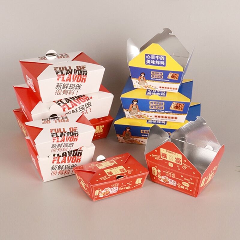 商用自動ポップアップチキンボックス 油脂耐性持ち帰り容器 フライドチキン,翼,ドラムスティック&コットレット (卸売)