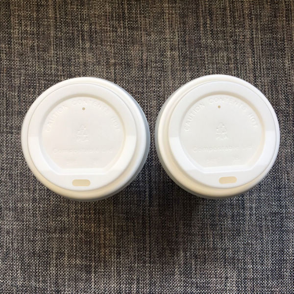 Plaの生物分解性のコップのふた、再使用可能なコップのふた80mm 8oz 12oz 16ozのコーヒー カップのための90mm