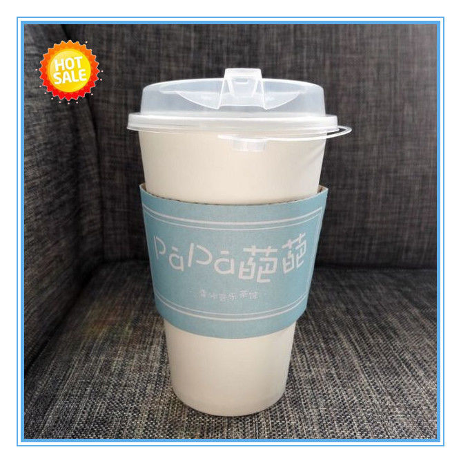 熱い飲み物のペーパー コーヒー カップはフル カラー飲料のコーヒーBobaの茶Cmykにスリーブを付けます