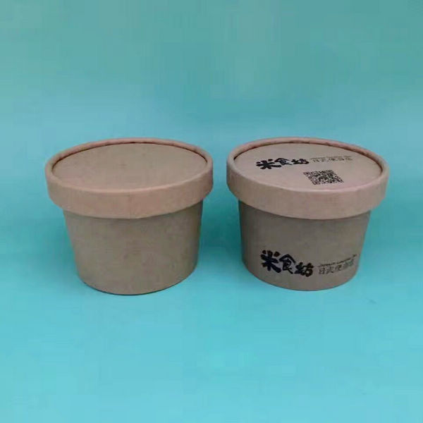食糧ふたが付いている安全な16ozペーパー アイス クリームのコップは抵抗力があるPeによって塗られる漏出を-倍増します