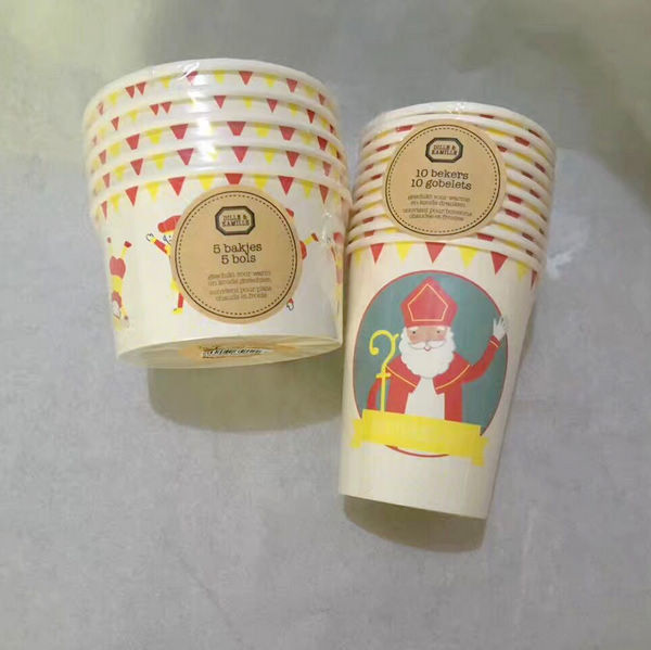 8色まで フルボリューム 180-700ml アイスクリーム紙カップ